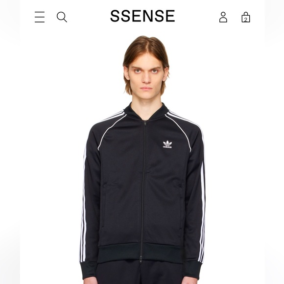 Adidas SST tracksuit jacket- black and white - Picture 1 of 4
